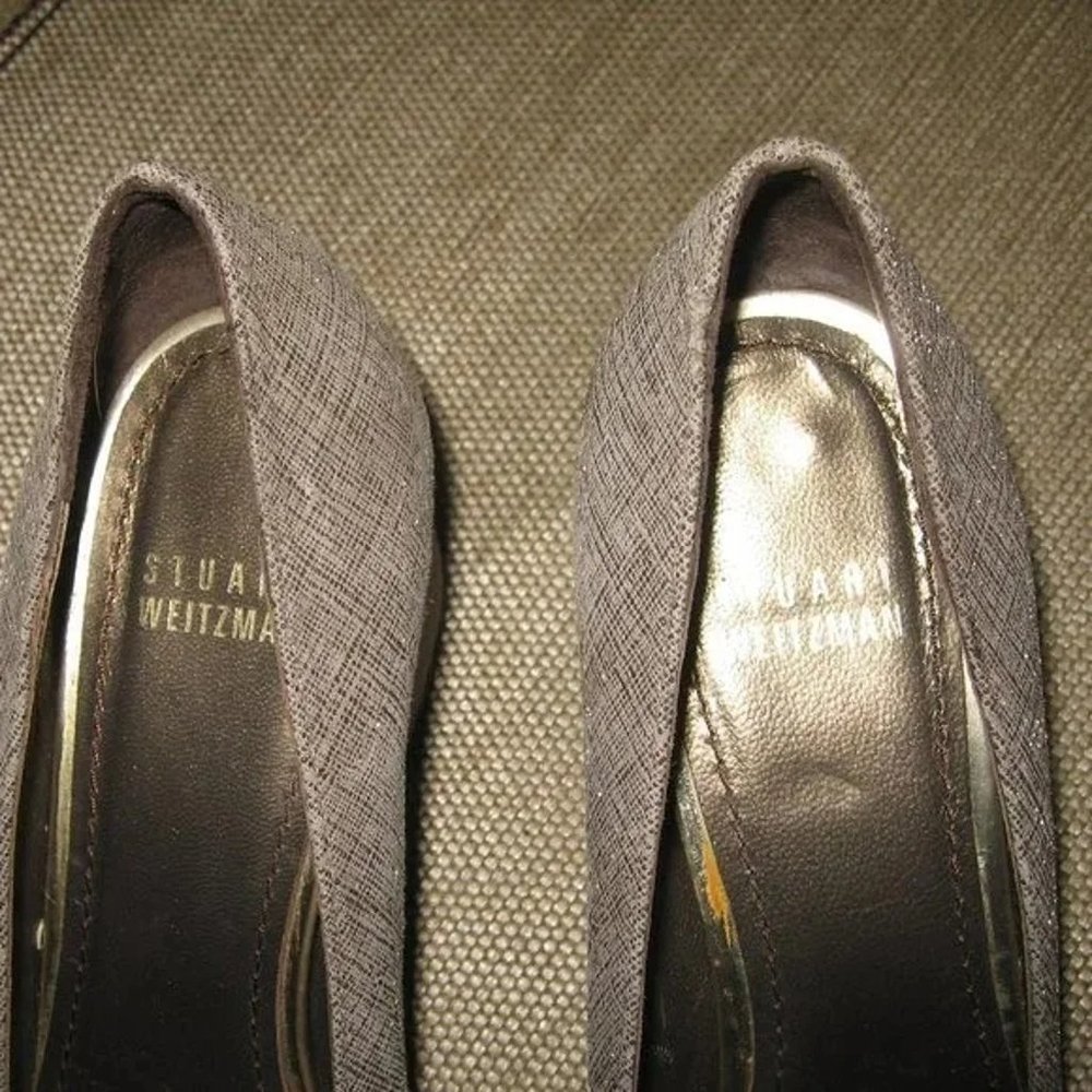 Stuart Weitzman Gray Chunky Heel And Pointy Toe S… - image 4